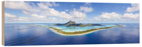 Holzbild Bora Bora Panorama