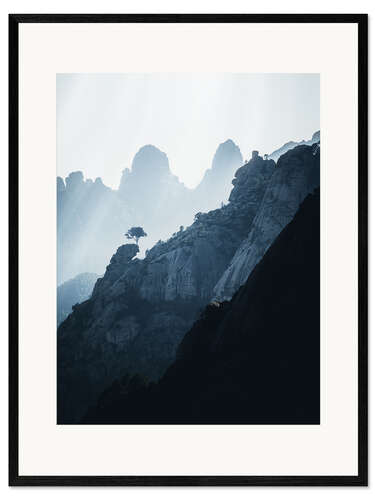 Plakat artystyczny premium w ramie Mountains racing