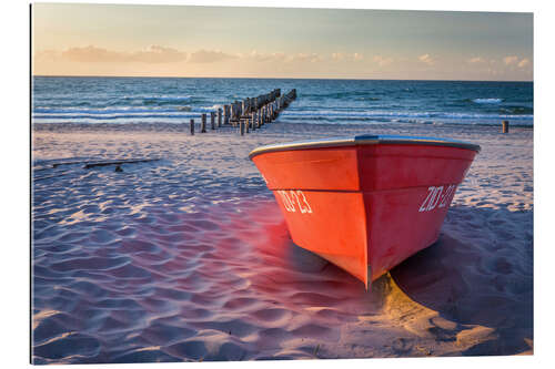 Gallery print Red boat at the Baltic Sea