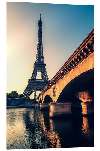 Acrylic print Eiffel Tower on the banks of the Seine