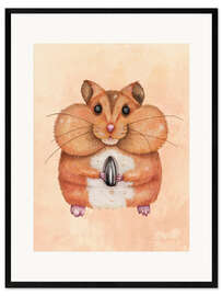Innrammet kunsttrykk Sunflower Hamster
