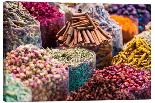 Canvas print Spices at Dubai souk