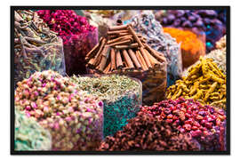Gerahmter Kunstdruck Gewürze in Dubai Souk