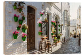 Holzbild Andalusische Gasse, Spanien