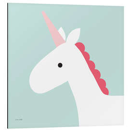 Magnettafel Einhorn auf Pastell