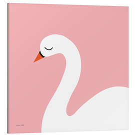 Magnettafel Schwan auf Pastell