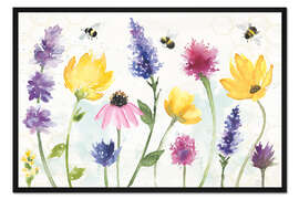 Gerahmter Kunstdruck Bienen-Harmonie I
