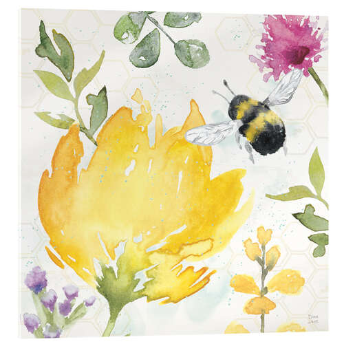 Tableau en verre acrylique Abeilles en harmonie II