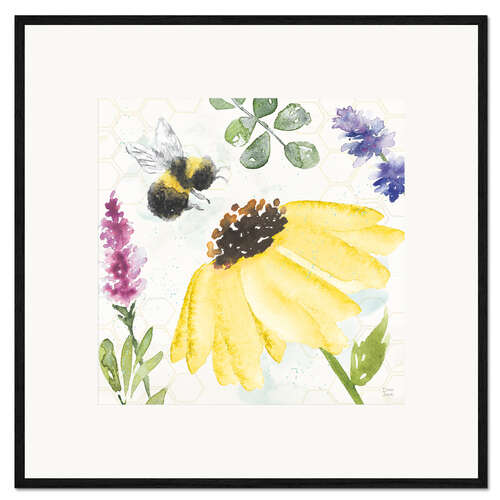 Kunsttryk i ramme Bee Harmony III