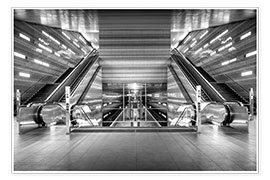 Wandbild  Moderne U-Bahn Station - Sabine Wagner
