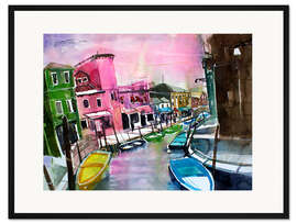 Gerahmter Kunstdruck Fondamenta degli Assassini