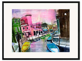 Gerahmter Kunstdruck Fondamenta degli Assassini