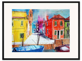Gerahmter Kunstdruck Fondamenta del Pizzo