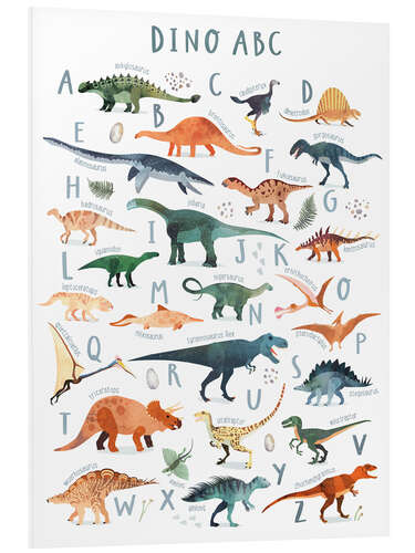 Foam board print Happy Dinosaur ABC