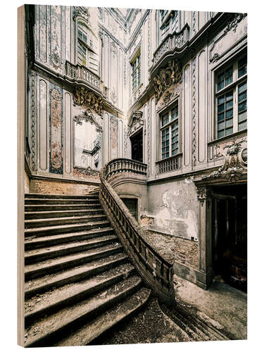 Wood print Baroque Staircase