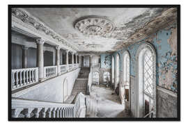 Gerahmter Kunstdruck Hallen in pastellblau