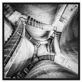 Gerahmter Kunstdruck Verrücktes Treppenhaus