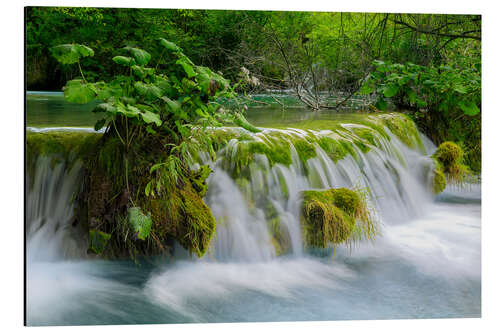 Aluminiumsbilde Waterfall in the fairy forest