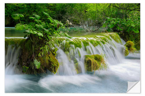 Wandsticker Wasserfall im Feenwald