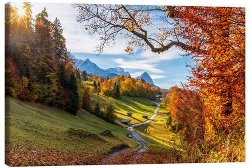 Leinwandbild Herbst in den Bayerischen Alpen