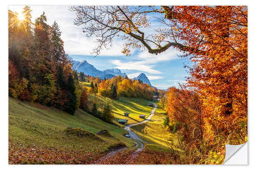 Wandsticker Herbst in den Bayerischen Alpen