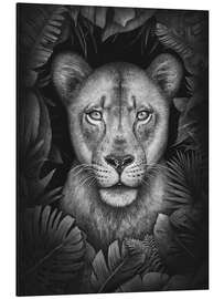 Aluminium print Lioness in the jungle