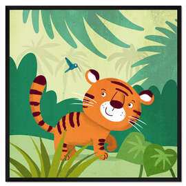 Gerahmter Kunstdruck Kleiner Tiger 2