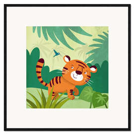 Ingelijste kunstdruk Little Tiger 2