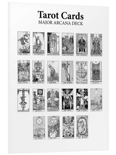 Quadro em PVC Cartas de tarot (inglês)