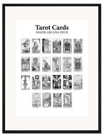 Gerahmter Kunstdruck Tarotkarten