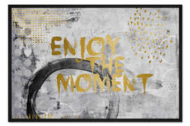 Gerahmter Kunstdruck Genieße den Moment II (englisch)