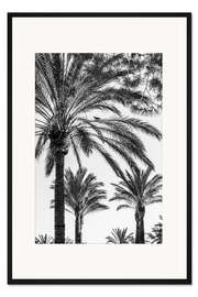 Gerahmter Kunstdruck Palmengarten am Strand
