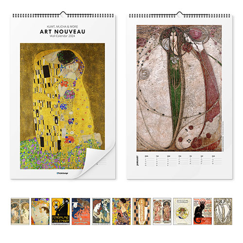 Wandkalender Jugendstil Kalender - Art Nouveau 2024