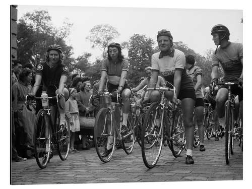 Aluminium print First International Women's Cycling Race, 1955