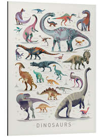 Magnettafel Dinosaurier I (Englisch)