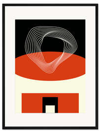 Gerahmter Kunstdruck Rote Dimension