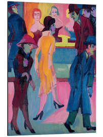 Magnettafel Straßenbild vor dem Friseursalon