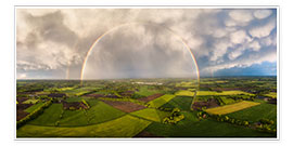 Poster Rainbow from above