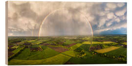 Wood print Rainbow from above