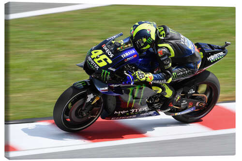 Stampa su tela Valentino Rossi, Yamaha Factory Racing, Malaysia 2019