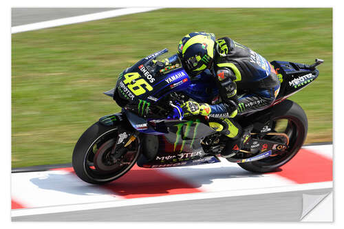 Wall sticker Valentino Rossi, Yamaha Factory Racing, Malaysia 2019