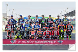 Selvklæbende plakat MotoGP rider lineup, Quatar GP 2019