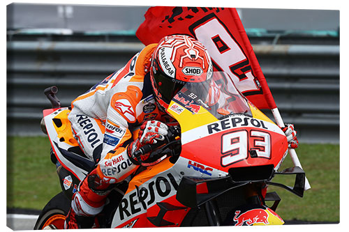 Canvas print Second place Marc Marquez, Repsol Honda Team, Malaysian 2019 IV