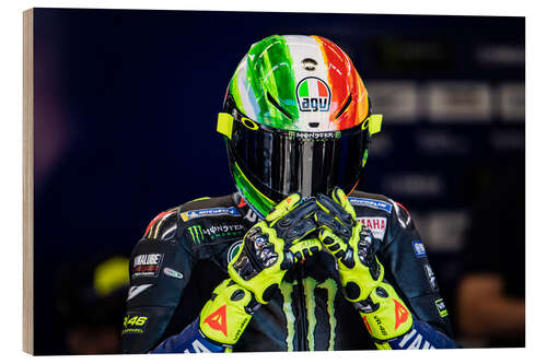 Cuadro de madera Valentino Rossi, Yamaha Factory Racing, Italia 2019