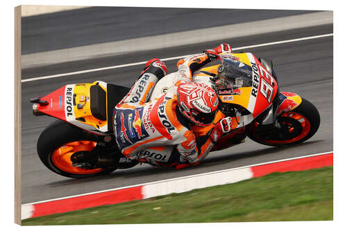 Wood print Marc Marquez, Repsol Honda Team, Malaysia 2019 II