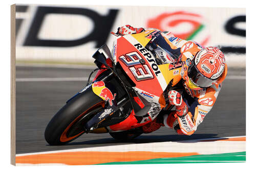 Holzbild Marc Marquez, Repsol Honda Team, Valencia 2019 I