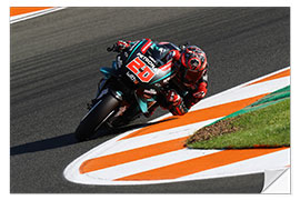 Selvklebende plakat Fabio Quartararo, Petronas Yamaha SRT, Valencia 2019