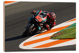 Wood print Fabio Quartararo, Petronas Yamaha SRT, Valencia 2019