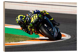 Tableau en bois Valentino Rossi, Yamaha Factory Racing, Valencia 2019 IV