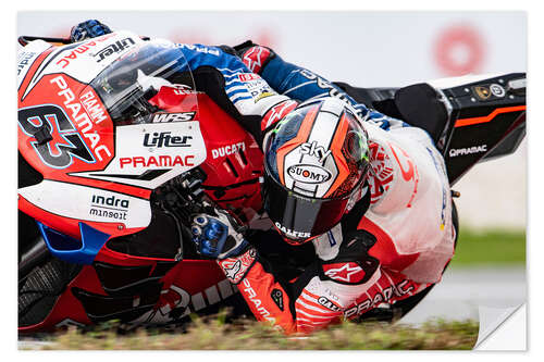 Selvklebende plakat Francesco Bagnaia, Pramac Racing, Malaysian GP 2019